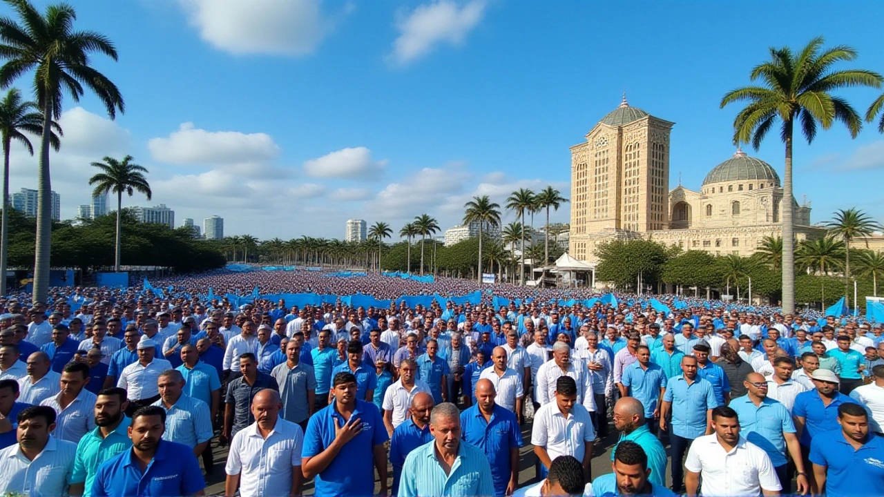 90 mil homens em Aparecida: recorde na 17ª Romaria do Terço dos Homens