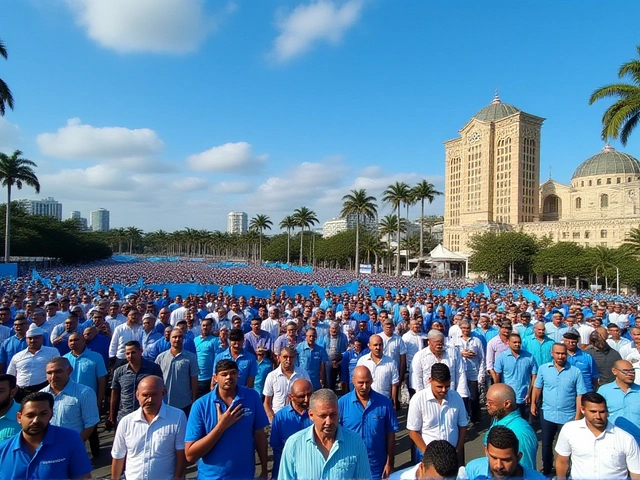90 mil homens em Aparecida: recorde na 17ª Romaria do Terço dos Homens
